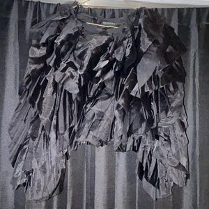 Black Ruffled Shirt